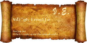 Végh Ernella névjegykártya